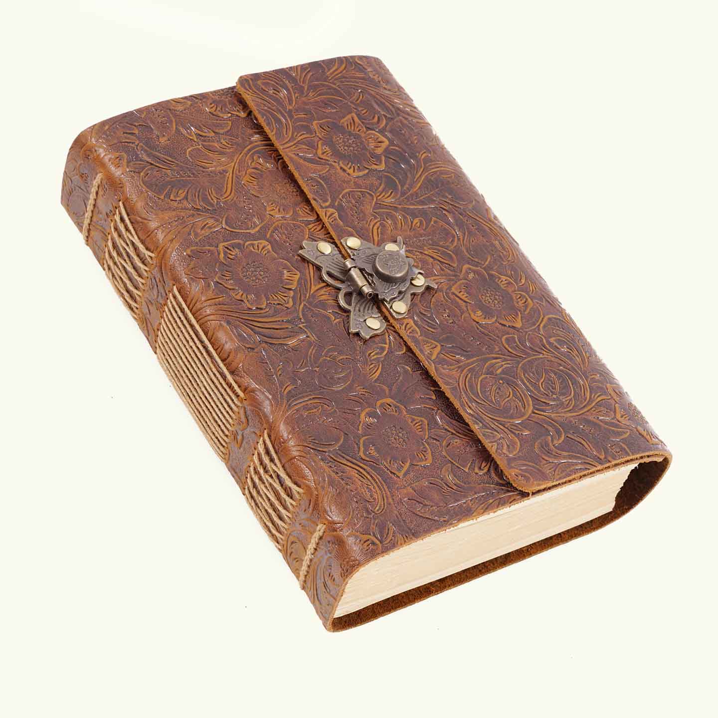 Genuine Crazy Horse Leather Journal – Handmade Vintage Notebook for Writing, Travel, and Gifts