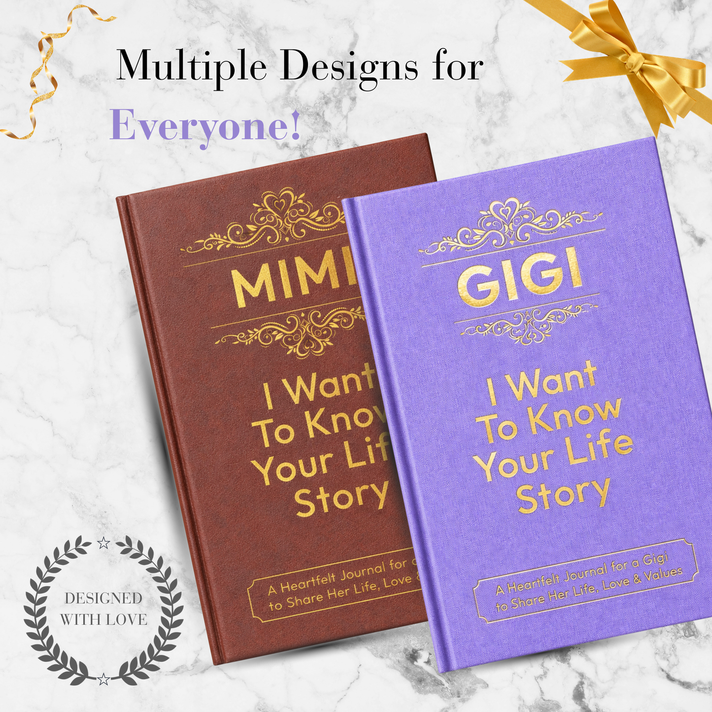 Gigi I Want to Know Your Life Story Journal Hardcover, Guided Memory Book for Gigi, Mothers Day Birthday Christmas Keepsake Gift