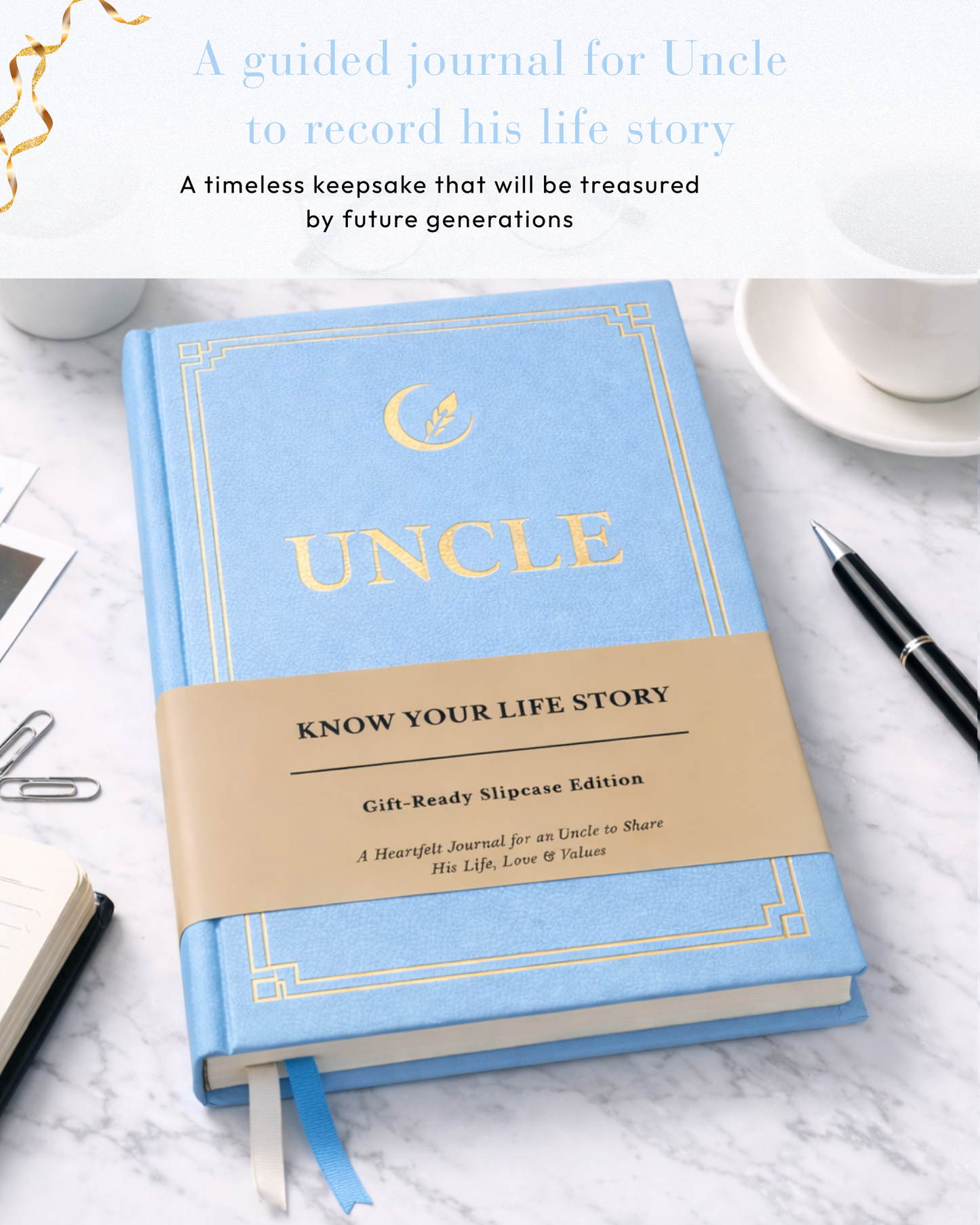 Uncle's Life Story Journal Hardcover with Slipcase