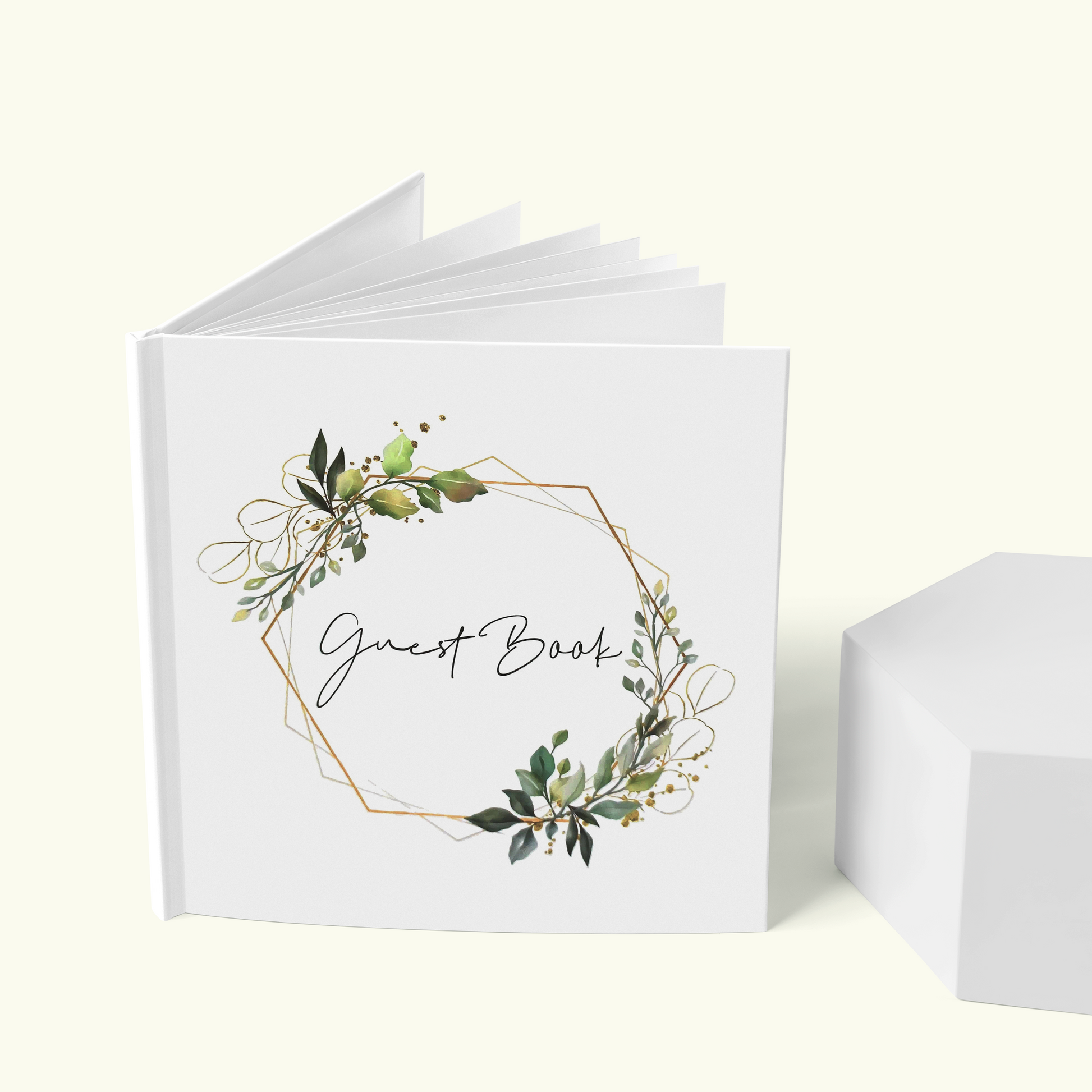 premium guest book with blank pages for writing heartfelt notes