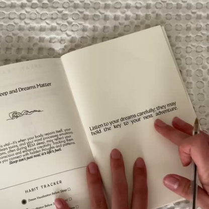 guided Dream Tracker journal for setting, tracking, and reflecting on your dreams
