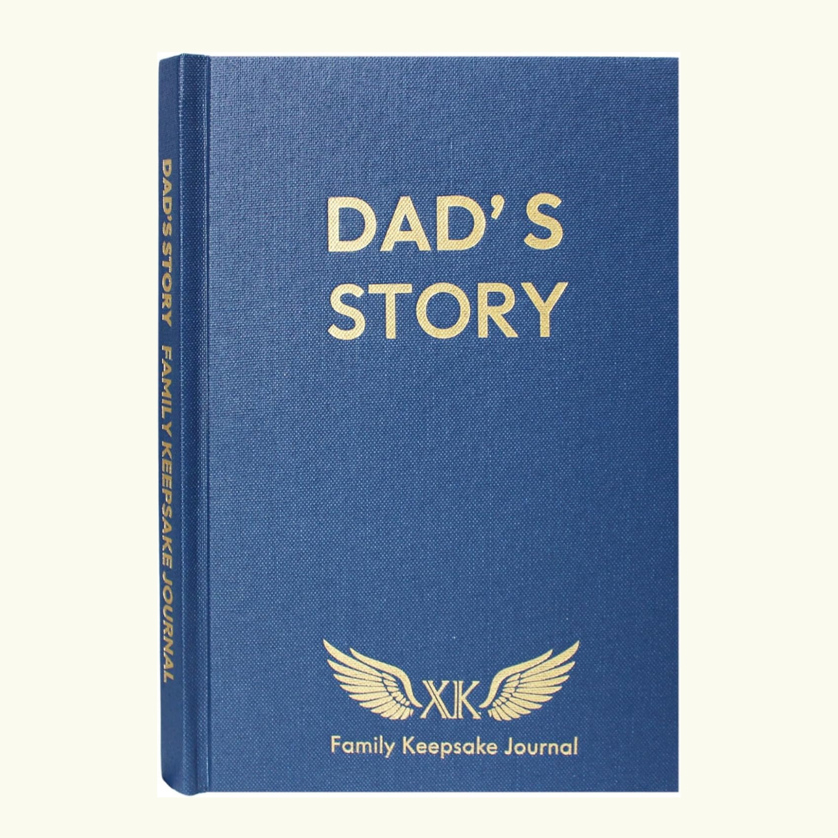 premium linen dad's story journal with foil details