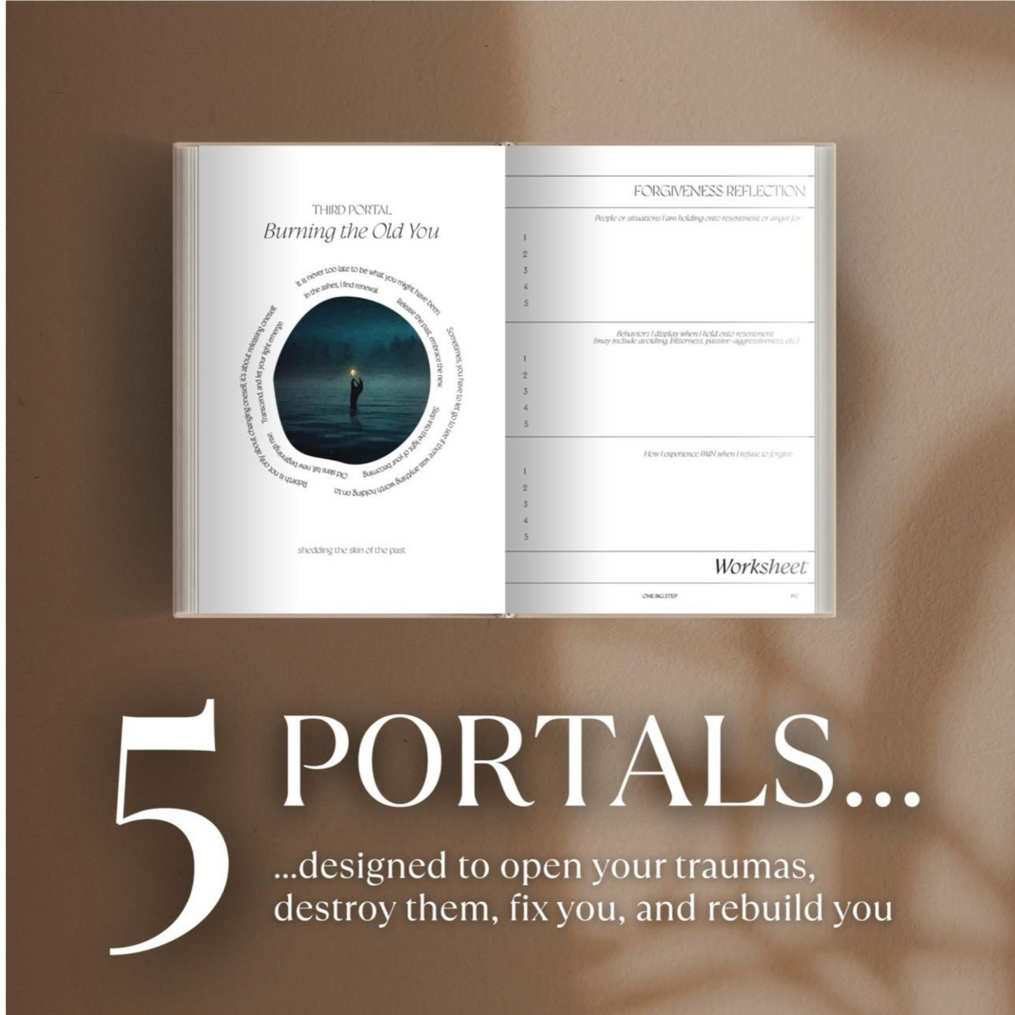 One Big Step journal for writing actionable goals and personal insights