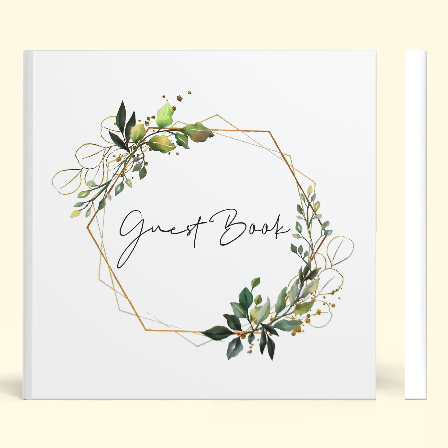 premium hardcover guest book with blank pages for guest signatures