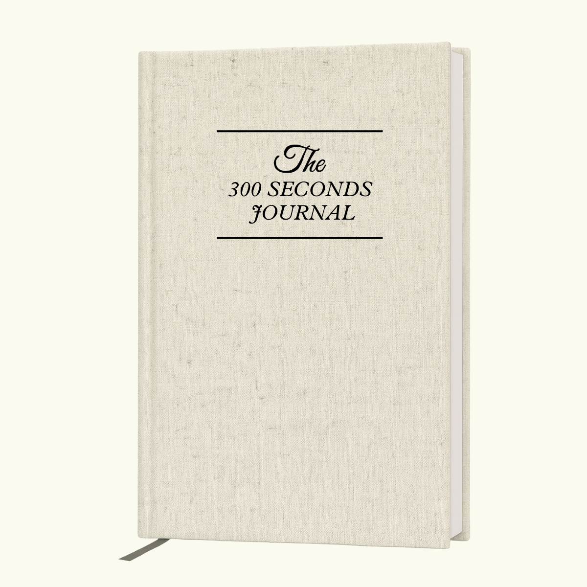 linen-bound 300 seconds journal for daily writing and mindfulness