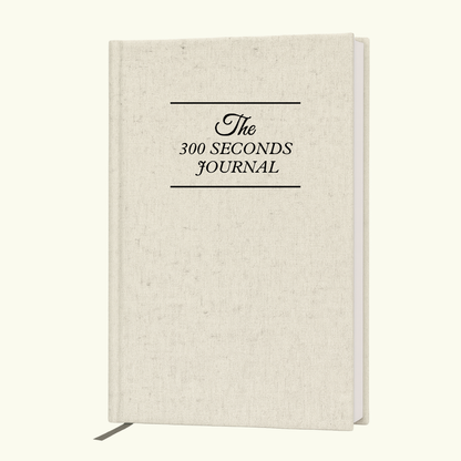linen-bound 300 seconds journal for daily writing and mindfulness
