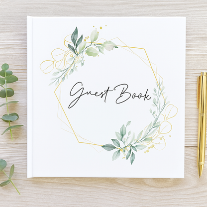 luxury guest book for weddings, parties, and celebration