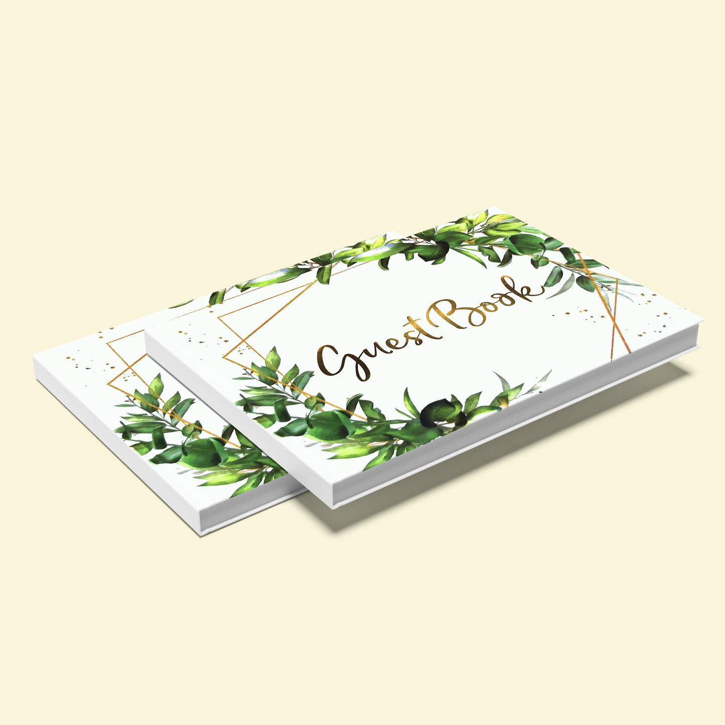 elegant guest book with blank pages for weddings and special events