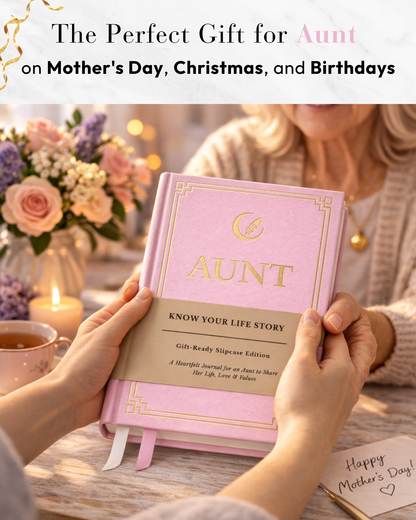Aunt's Life Story Journal Hardcover with Slipcase