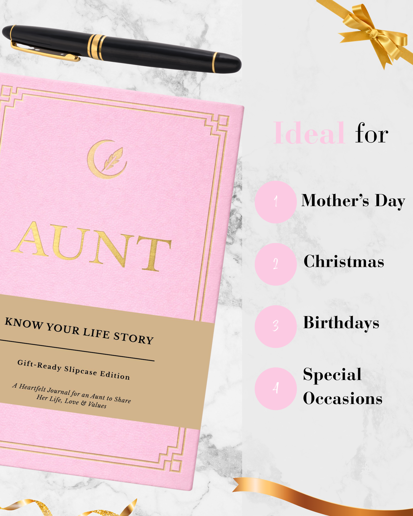 Aunt's Life Story Journal Hardcover with Slipcase
