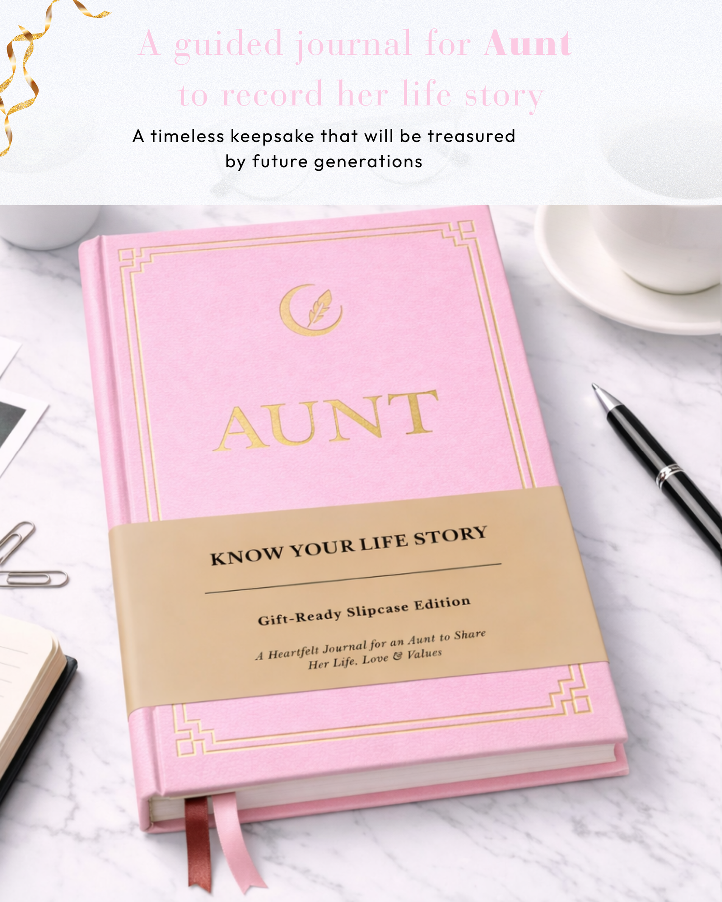 Aunt's Life Story Journal Hardcover with Slipcase