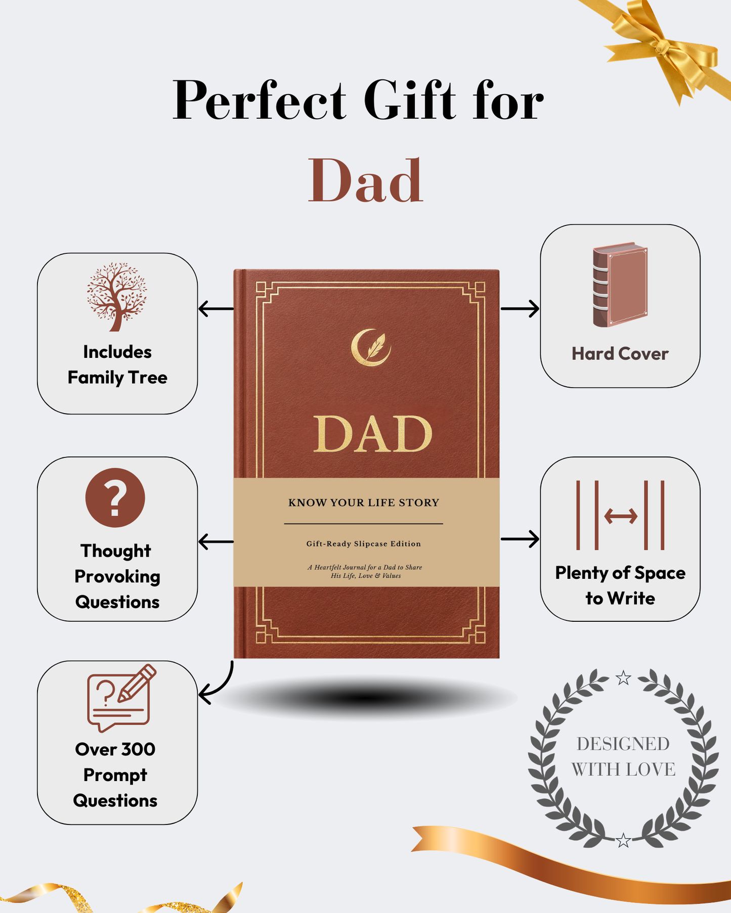Dad's Life Story Journal Hardcover with Slipcase