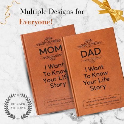 Dad I Want to Know Your Life Story Journal Hardcover, Guided Memory Book for Dad, Fathers Day Birthday Christmas Keepsake Gift