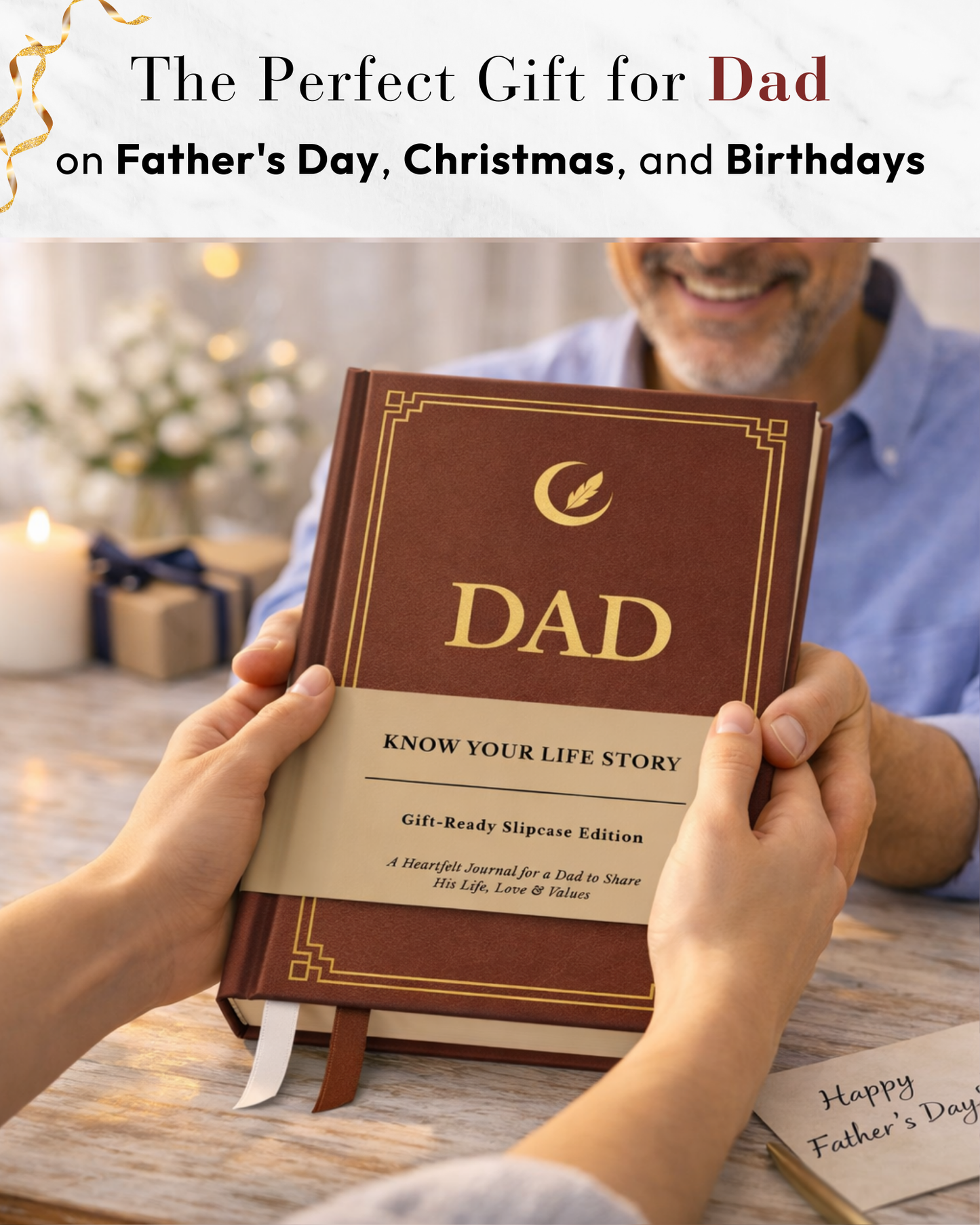 Dad's Life Story Journal Hardcover with Slipcase
