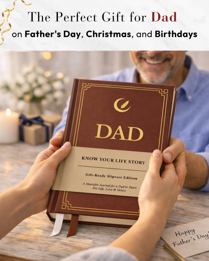 Dad's Life Story Journal Hardcover with Slipcase