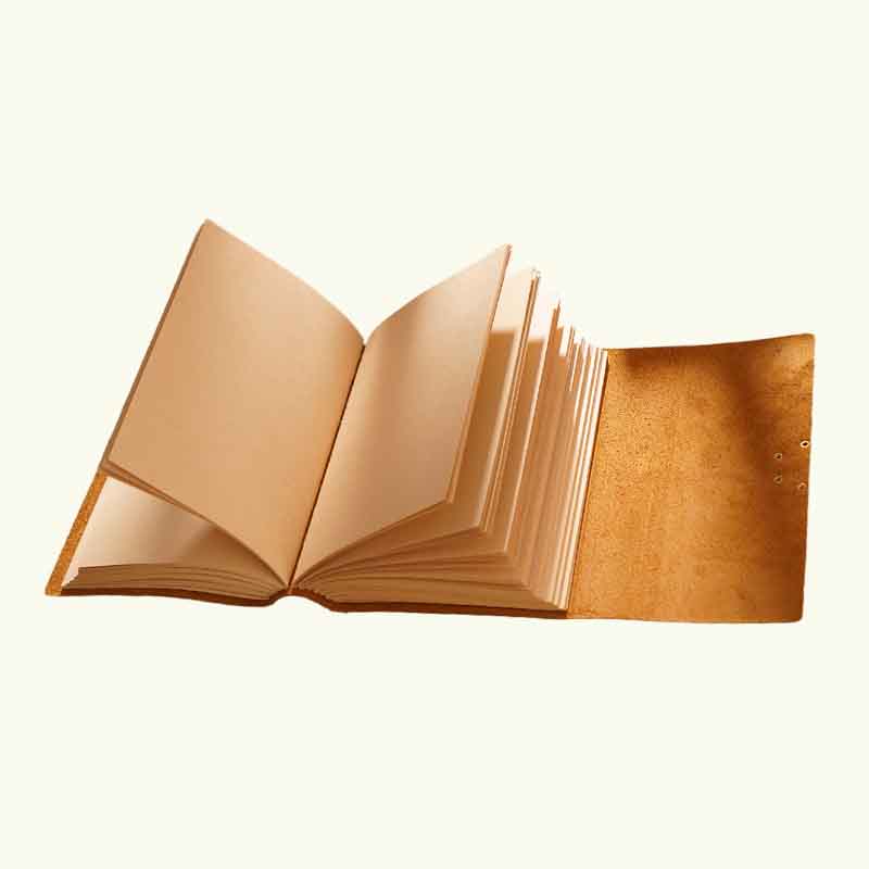 Genuine Crazy Horse Leather Journal – Handmade Vintage Notebook for Writing, Travel, and Gifts