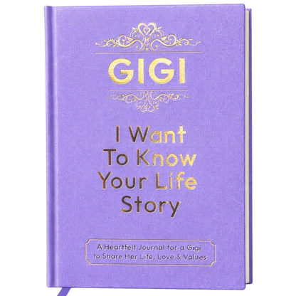 Gigi I Want to Know Your Life Story Journal Hardcover, Guided Memory Book for Gigi, Mothers Day Birthday Christmas Keepsake Gift