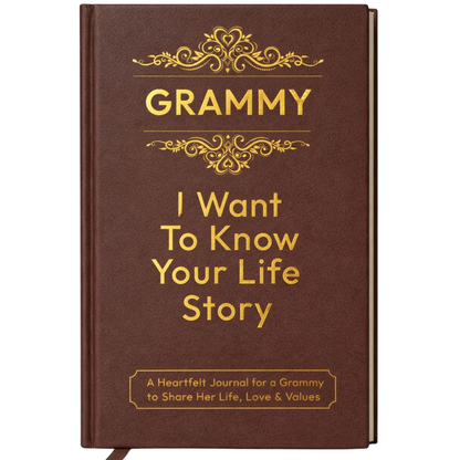 Grammy I Want to Know Your Life Story Journal Hardcover, Guided Memory Book for Grammy, Mothers Day Birthday Christmas Keepsake Gift