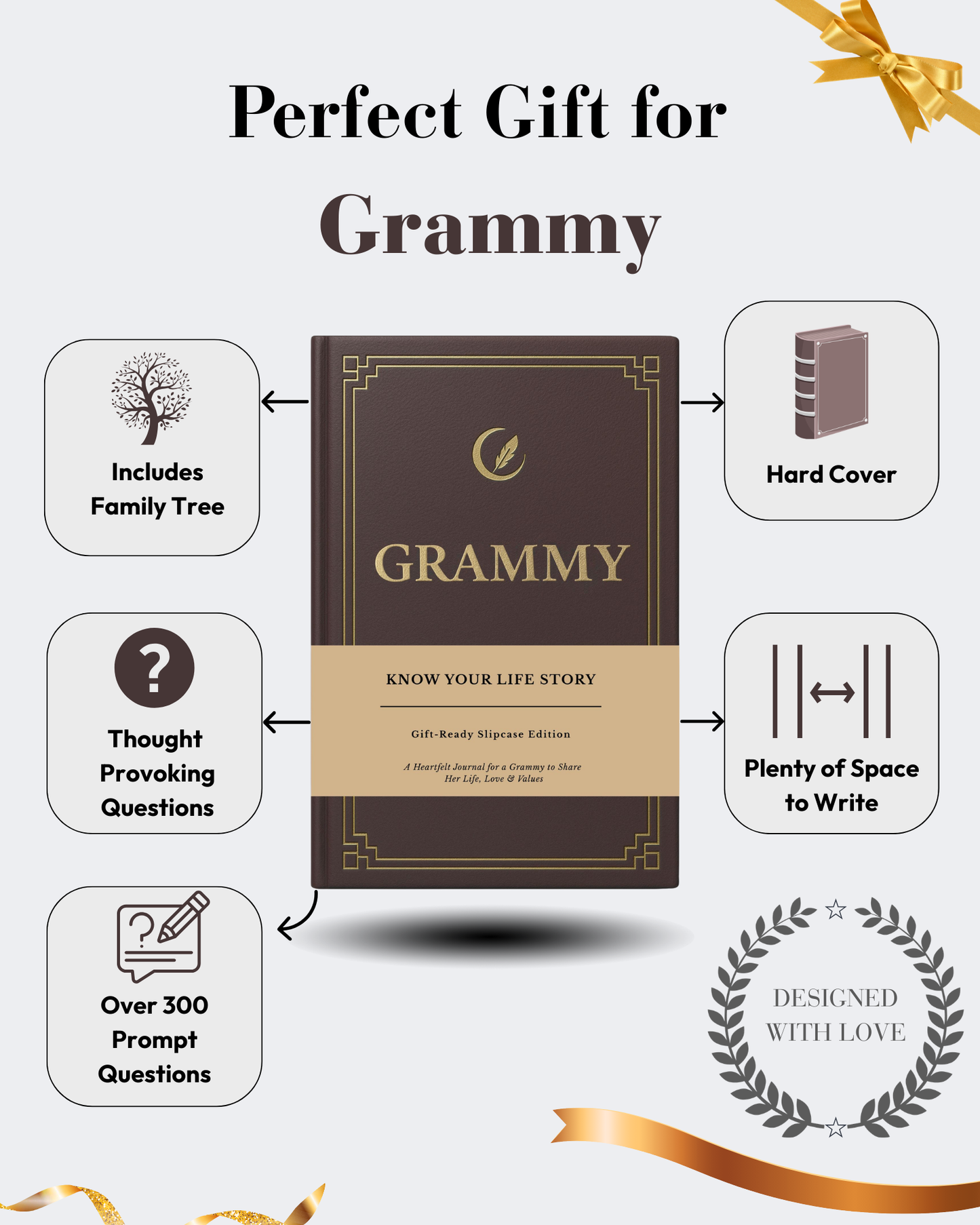 Grammy's Life Story Journal Hardcover with Slipcase