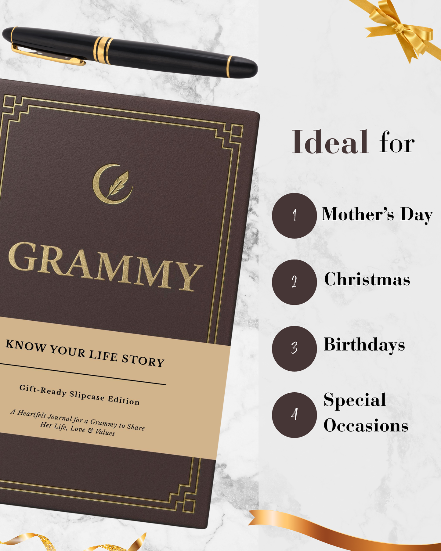 Grammy's Life Story Journal Hardcover with Slipcase