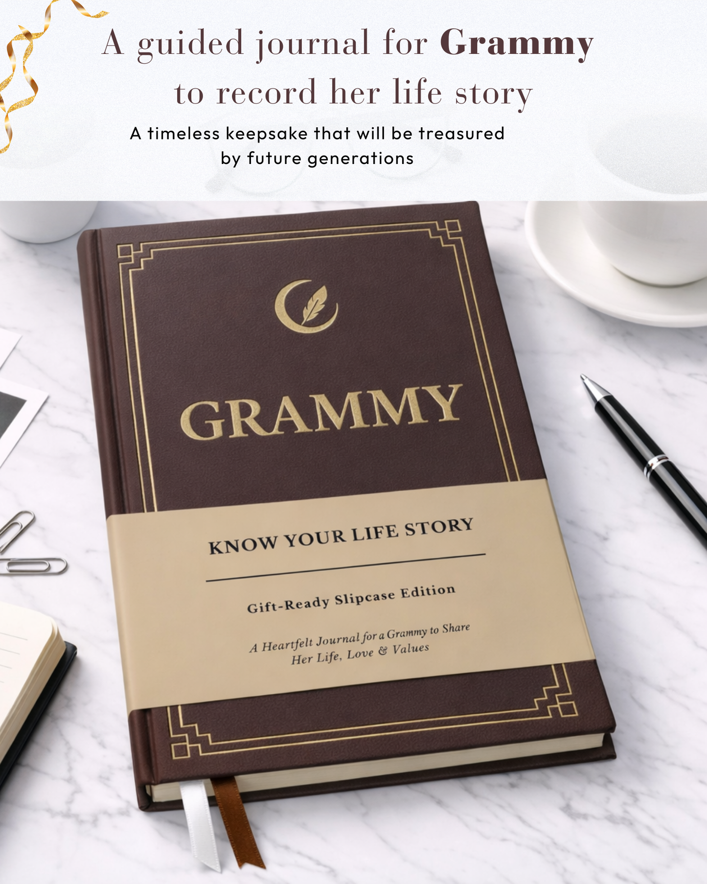 Grammy's Life Story Journal Hardcover with Slipcase