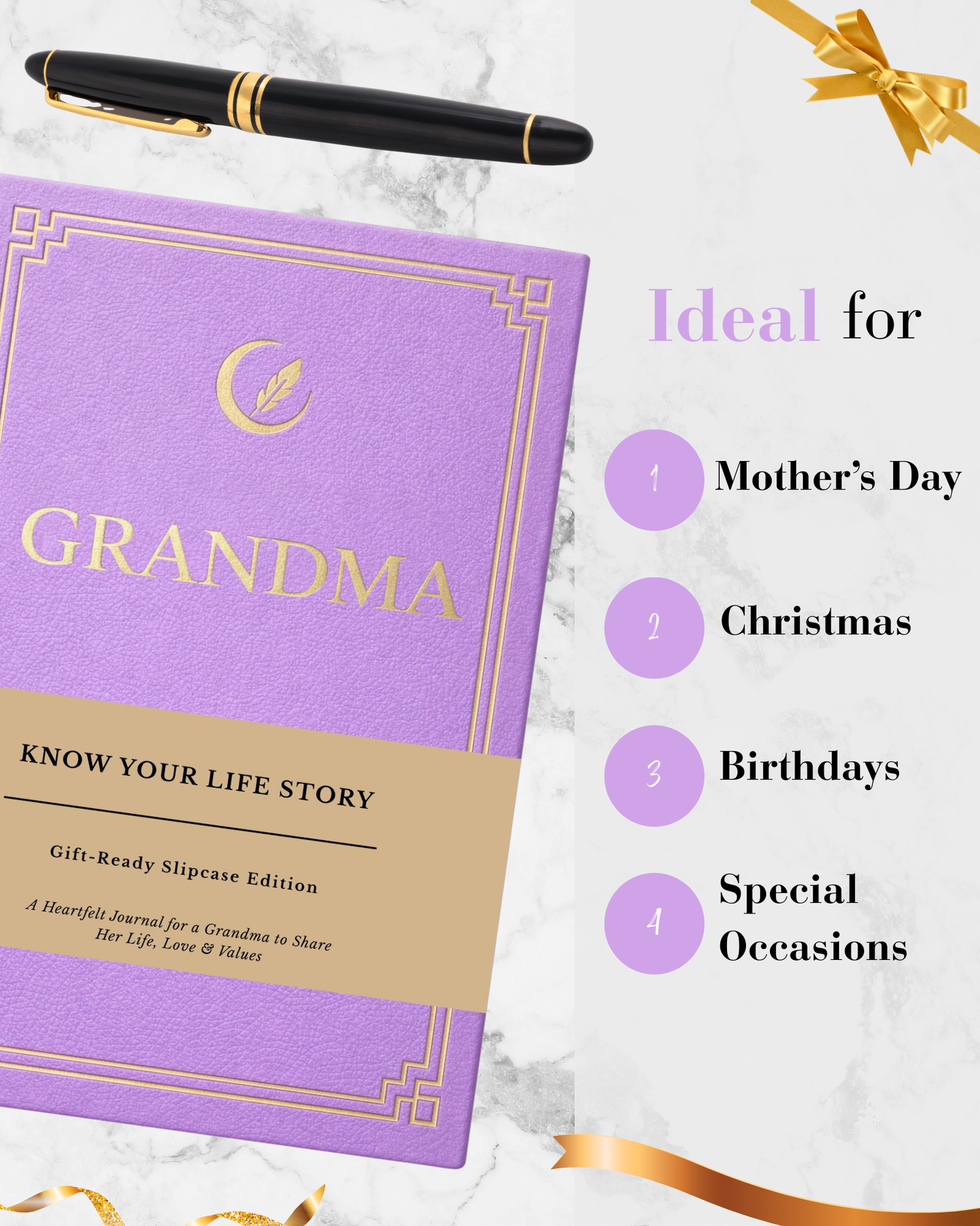 Grandma's Life Story Journal Hardcover with Slipcase