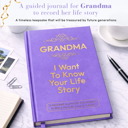 Grandma I Want to Know Your Life Story Journal Hardcover, Guided Memory Book for Grandma, Mothers Day Birthday Christmas Keepsake Gift