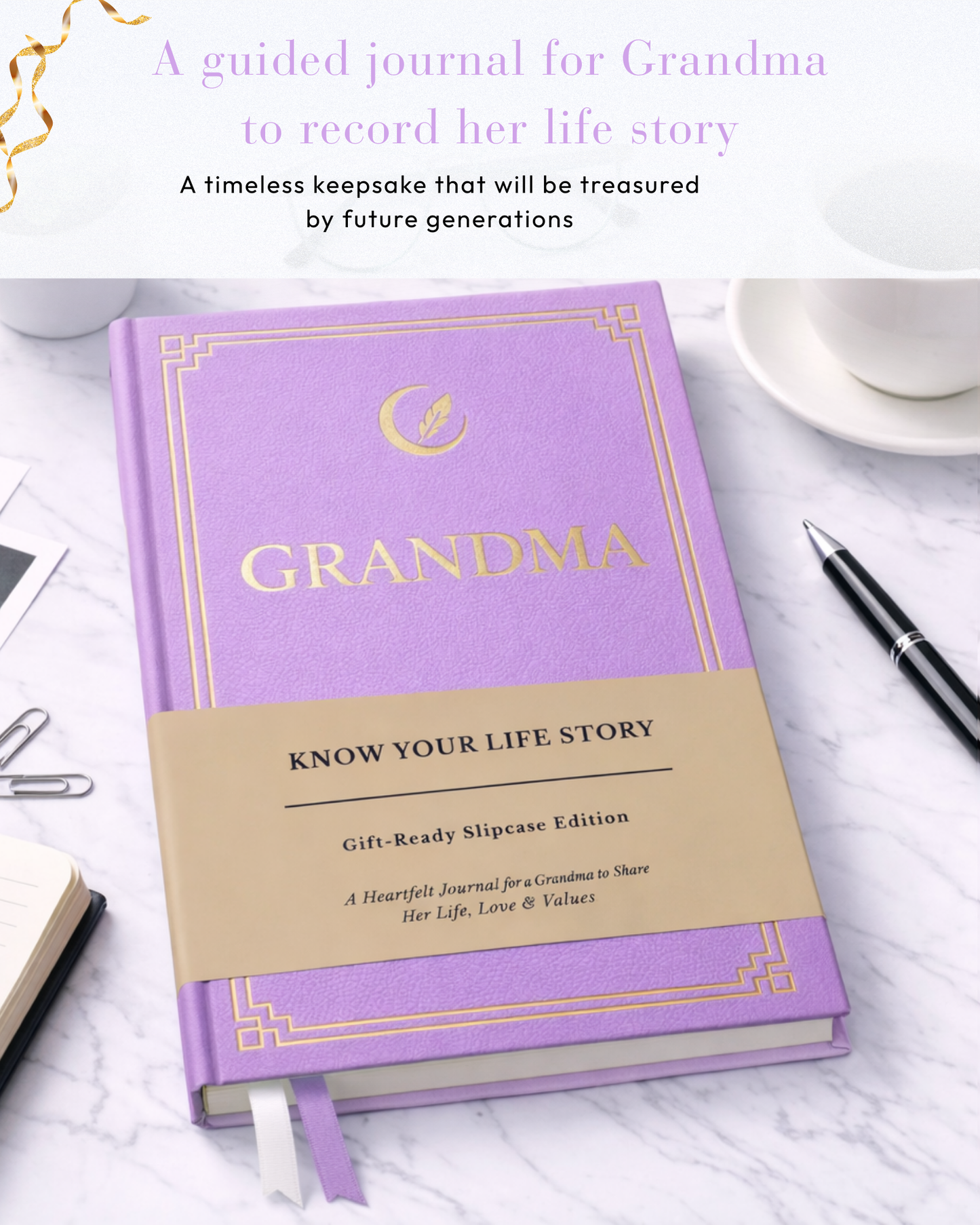 Grandma's Life Story Journal Hardcover with Slipcase