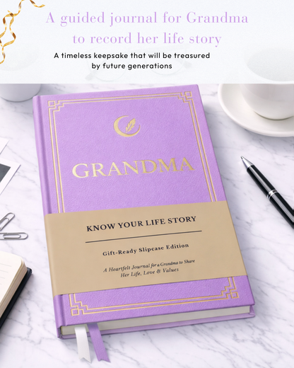 Grandma's Life Story Journal Hardcover with Slipcase