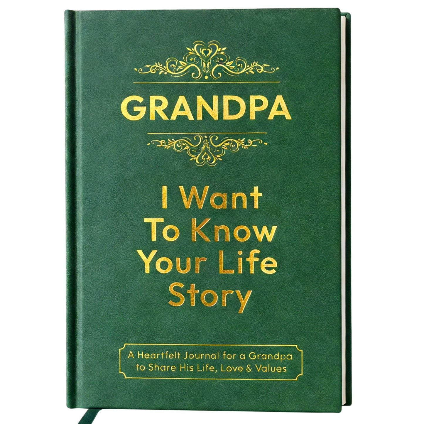 Grandpa I Want to Know Your Life Story Journal Hardcover, Guided Memory Book for Grandpa, Fathers Day Birthday Christmas Keepsake Gift