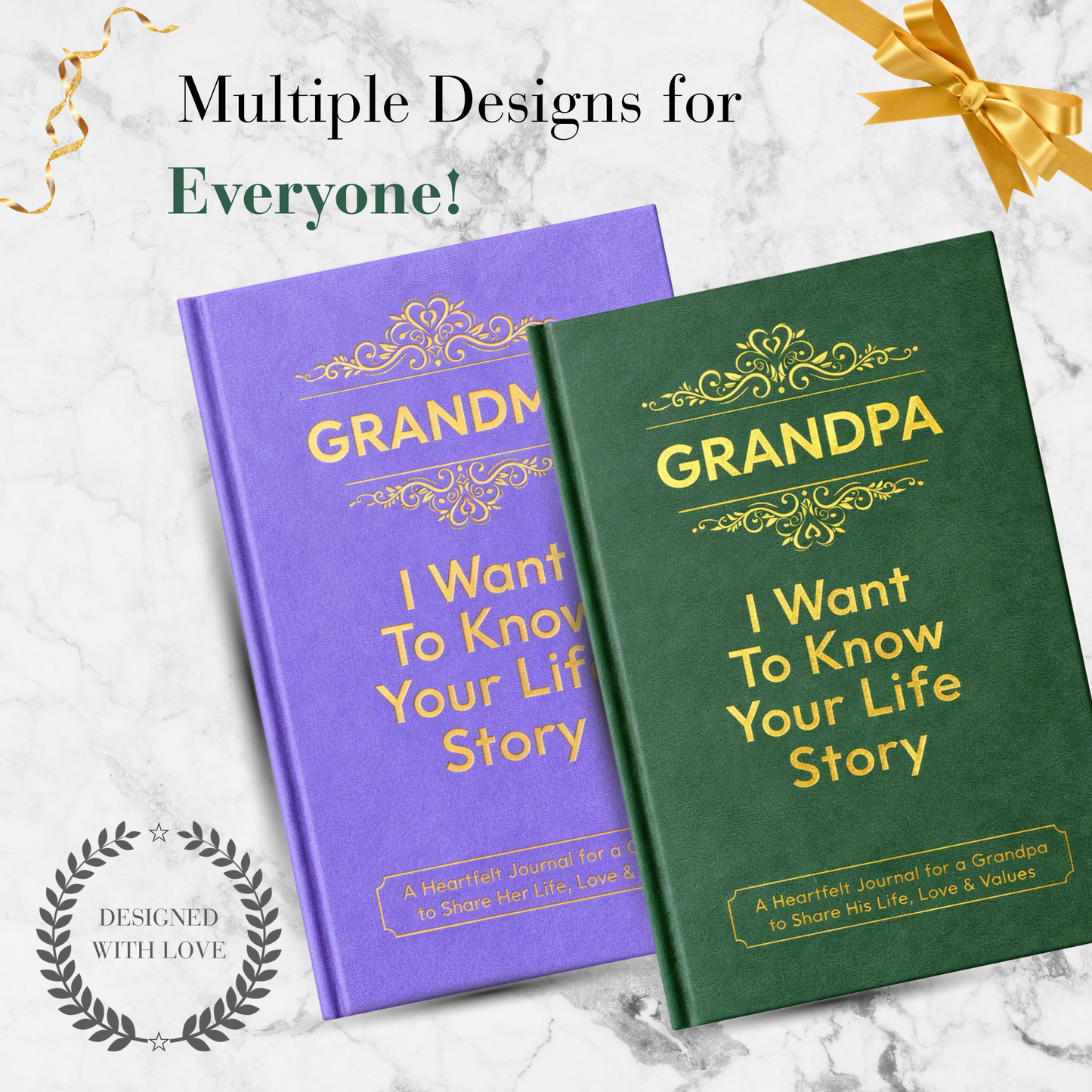 Grandpa I Want to Know Your Life Story Journal Hardcover, Guided Memory Book for Grandpa, Fathers Day Birthday Christmas Keepsake Gift