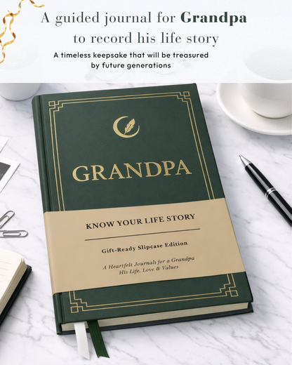 Grandpa's Life Story Journal Hardcover with Slipcase