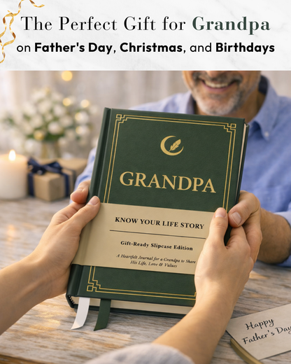 Grandpa's Life Story Journal Hardcover with Slipcase