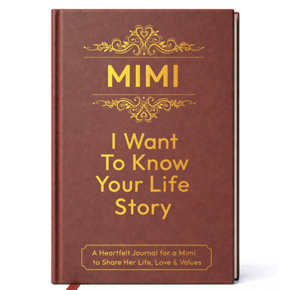 Mimi I Want to Know Your Life Story Journal Hardcover, Guided Memory Book for Mimi, Mothers Day Birthday Christmas Keepsake Gift