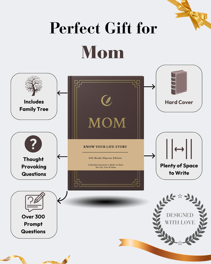 Mom's Life Story Journal Hardcover with Slipcase