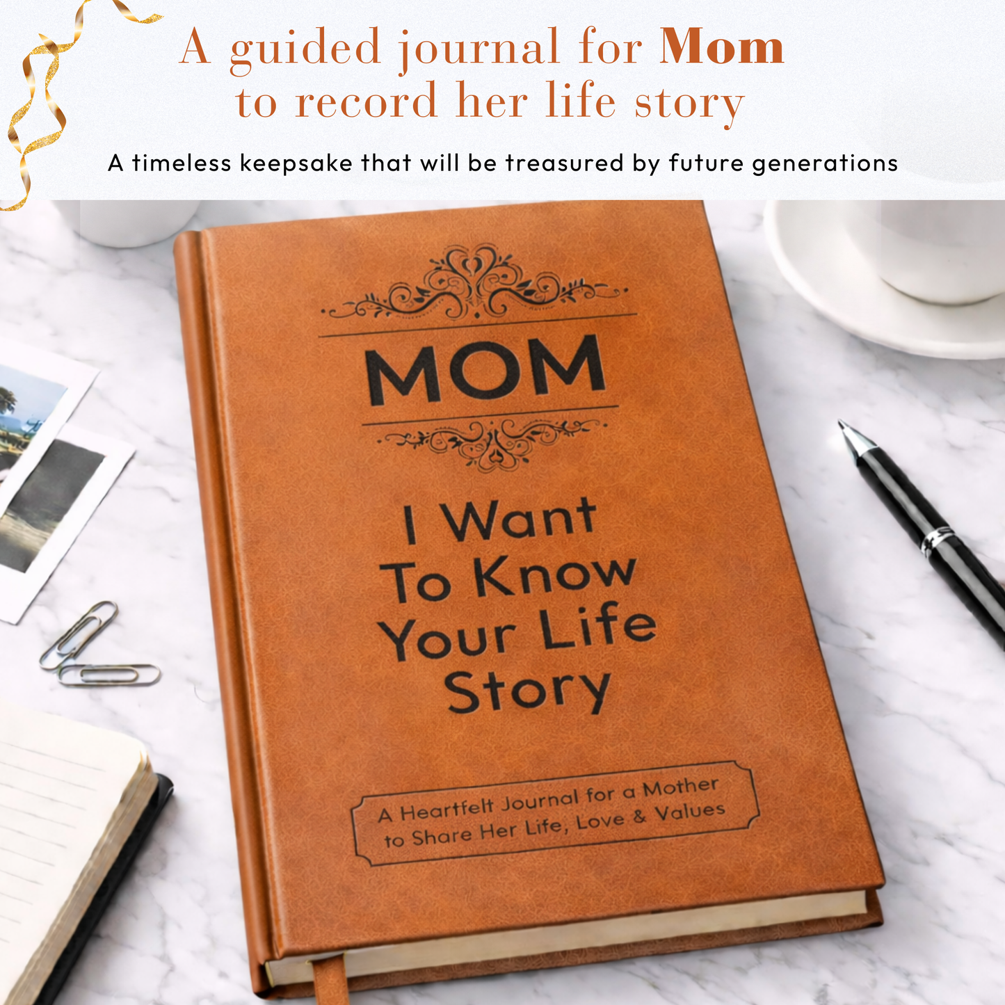 Mom I Want to Know Your Life Story Journal Hardcover, Guided Memory Book for Mom, Mothers Day Birthday Christmas Keepsake Gift