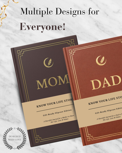 Mom's Life Story Journal Hardcover with Slipcase