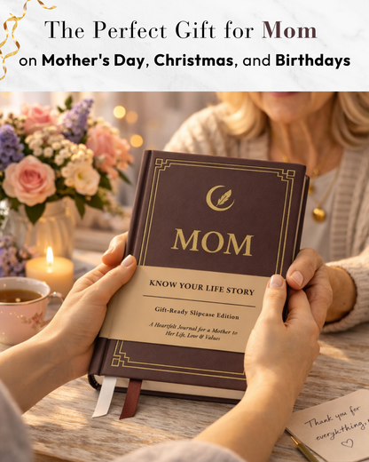 Mom's Life Story Journal Hardcover with Slipcase