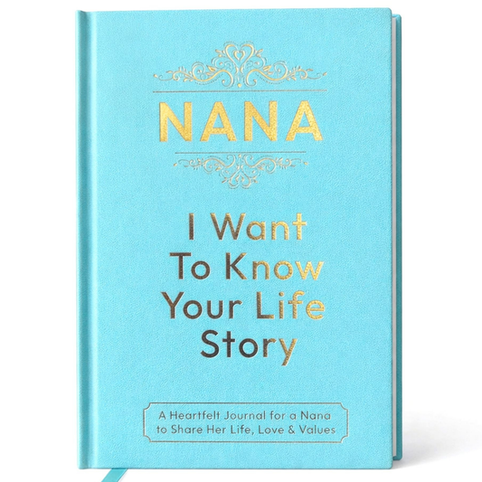 Nana I Want to Know Your Life Story Journal Hardcover, Guided Memory Book for Nana, Mothers Day Birthday Christmas Keepsake Gift