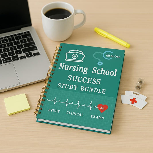 Nursing School Success Study Bundle – Planner, Clinical Notebook & Clipboard