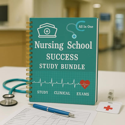 Nursing School Success Study Bundle – Planner, Clinical Notebook & Clipboard