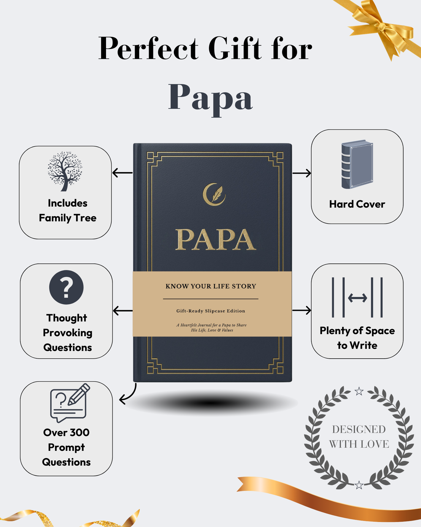 Papa's Life Story Journal Hardcover with Slipcase