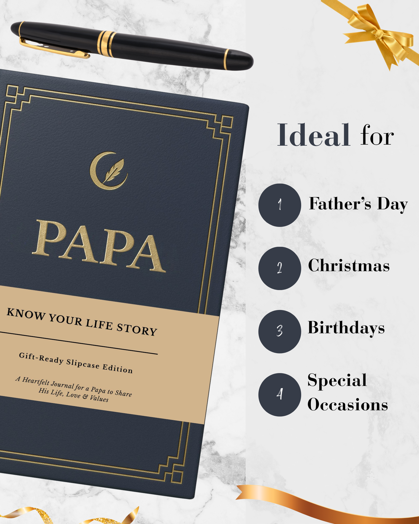 Papa's Life Story Journal Hardcover with Slipcase