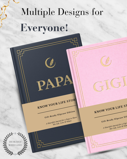 Papa's Life Story Journal Hardcover with Slipcase