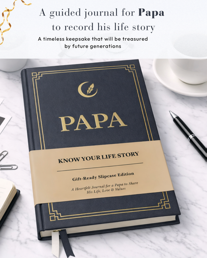 Papa's Life Story Journal Hardcover with Slipcase