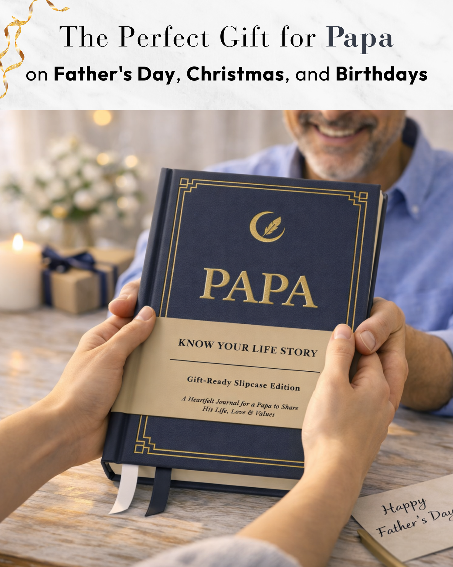 Papa's Life Story Journal Hardcover with Slipcase