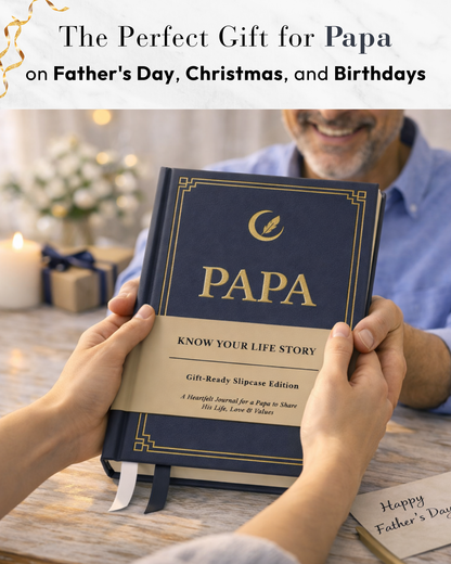 Papa's Life Story Journal Hardcover with Slipcase