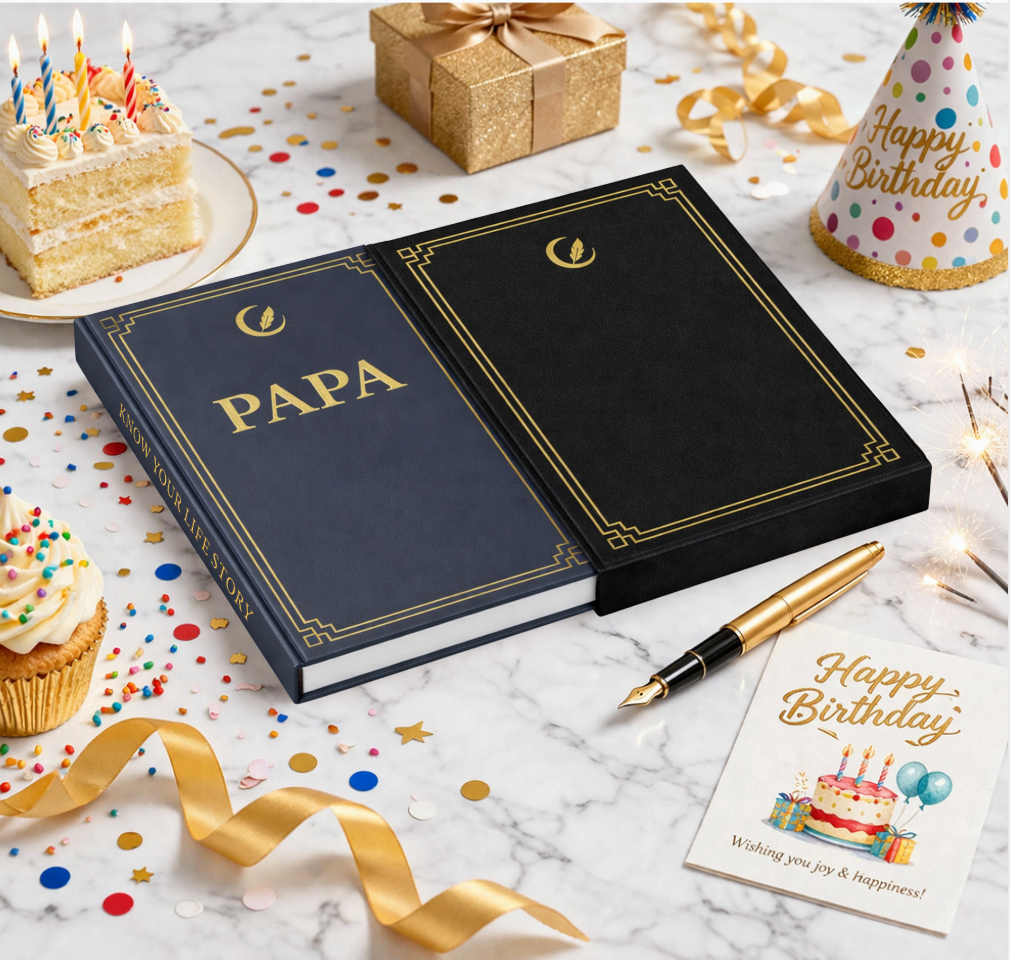 Papa's Life Story Journal Hardcover with Slipcase