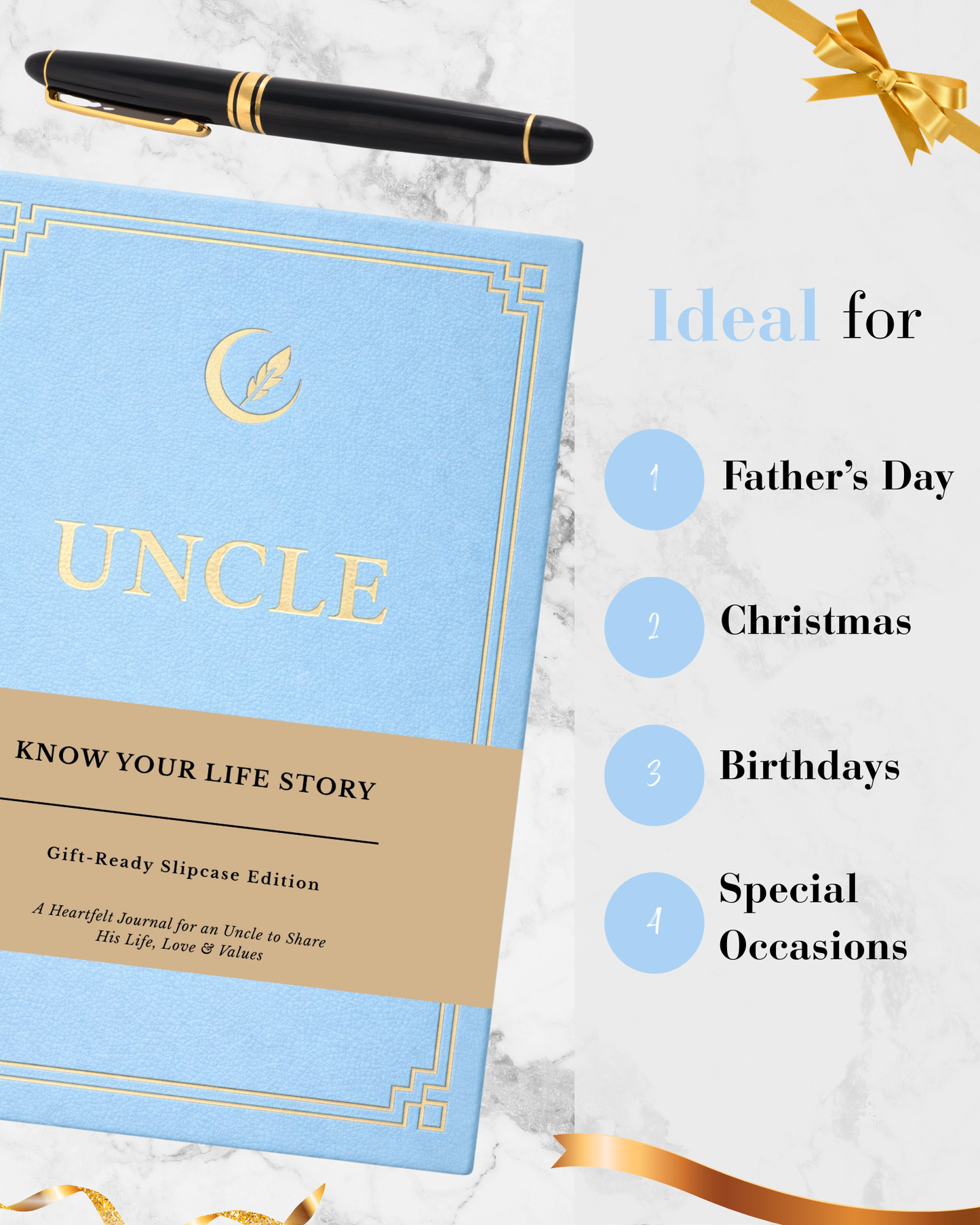 Uncle's Life Story Journal Hardcover with Slipcase