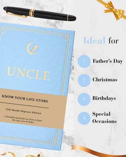 Uncle's Life Story Journal Hardcover with Slipcase